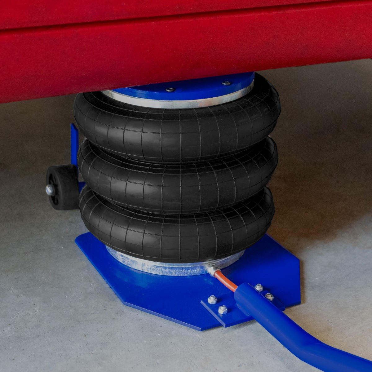 PNEUMATISCHER WAGENHEBER 3,5T mit Langem Hebelgriff - Blau, Metall (103/26/28cm) - Monstershop