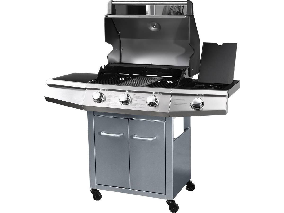 GASGRILL bingo 4 Silber - Grau, Metall (57/115/143cm) - Habitat Garten