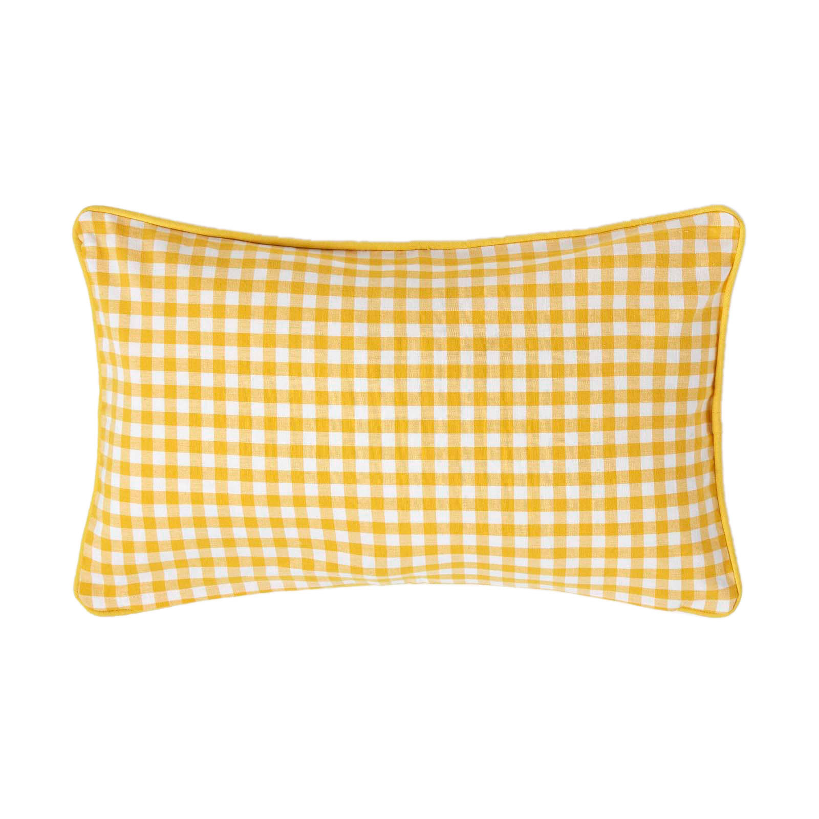 KISSENHÜLLE Vichy-Karo 30/50 cm, 100% Baumwolle - Gelb, Textil (30/50cm) - Homescapes
