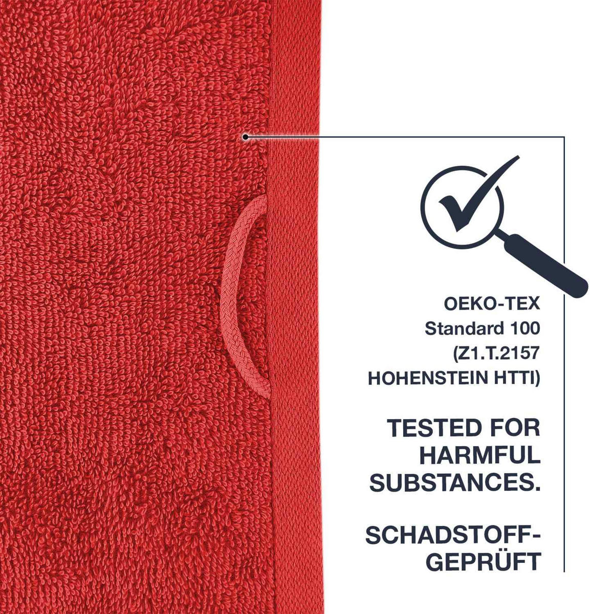 DUSCHTUCH JASMINA WEICH - Rot, Textil (70/140cm) - WohnDirect