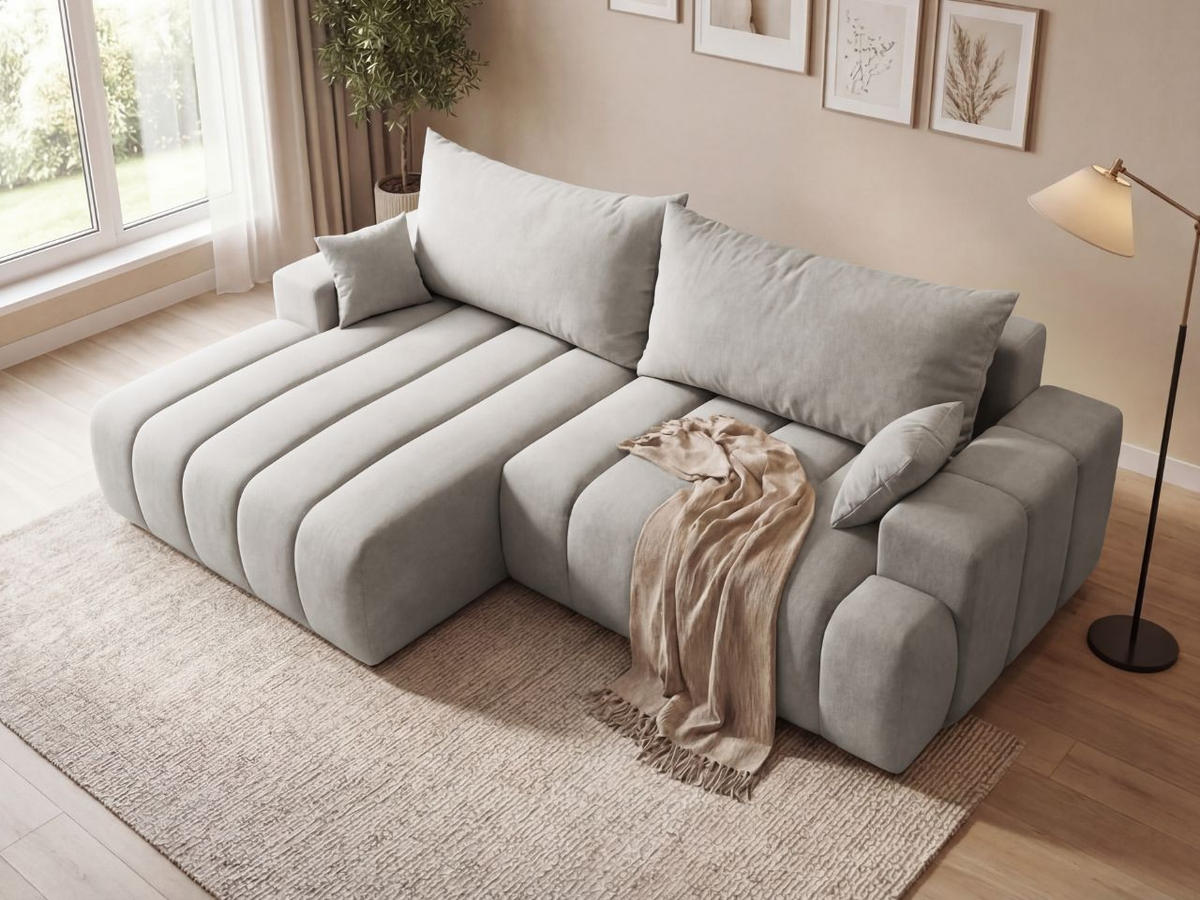 ECKSOFA Caleo Grau Links - Grau, Holz/Textil (270/170cm) - Graingold