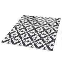 TISCHPLATTE 50x50 cm – Geometrische Muster - Braun, Glas (50/50/0.4cm) - Wallfluent