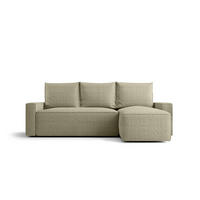 ECKSOFA mit Schlaffunktion SAVIO Quelle 06 Rechts - Beige, Textil (232/140cm) - Bedante