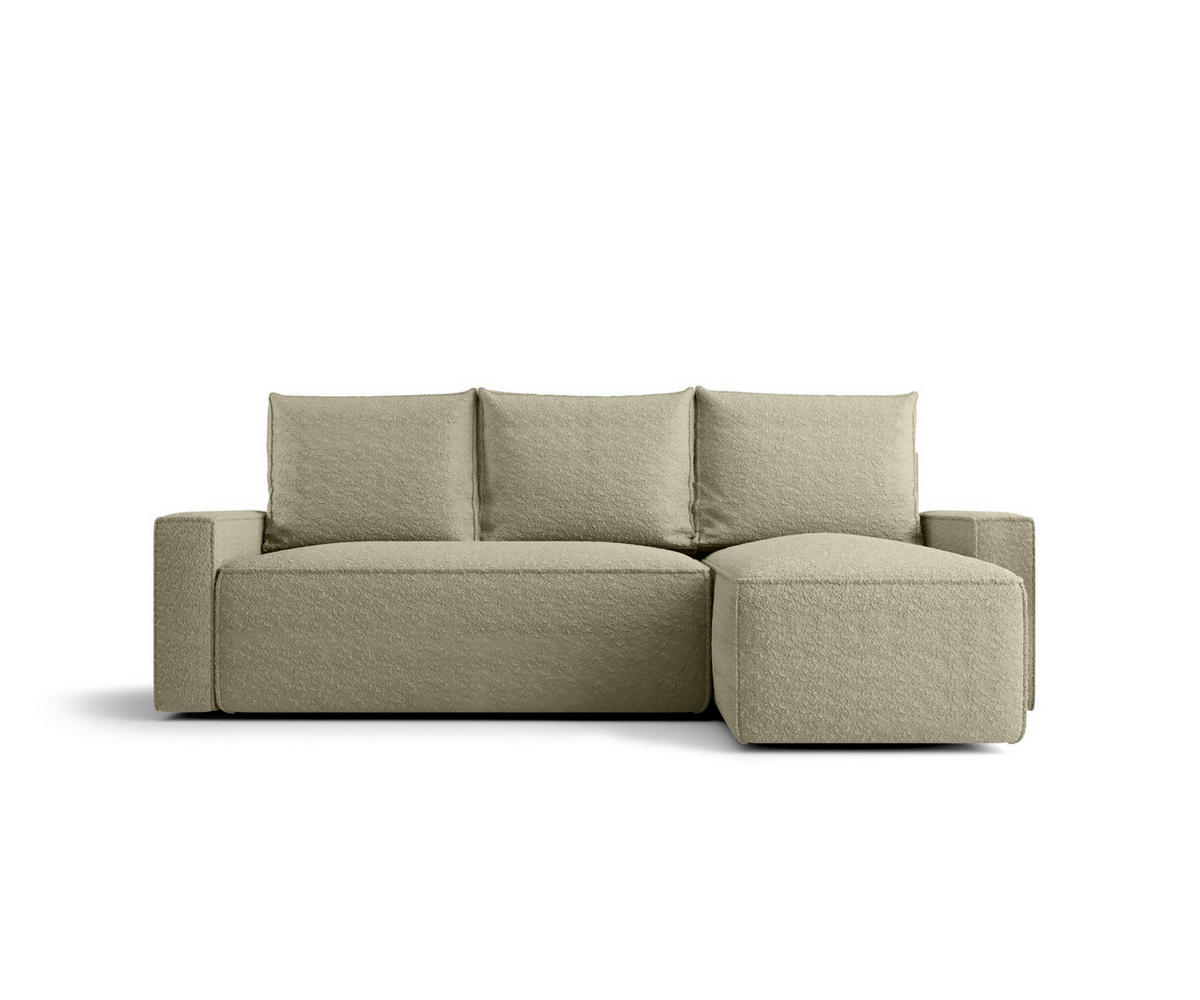 ECKSOFA mit Schlaffunktion SAVIO Quelle 06 Rechts - Beige, Textil (232/140cm) - Bedante
