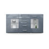 SIDEBOARD Noah Grau Hochglanz - Grau, Holzwerkstoff (139/72/35cm) - Vladon