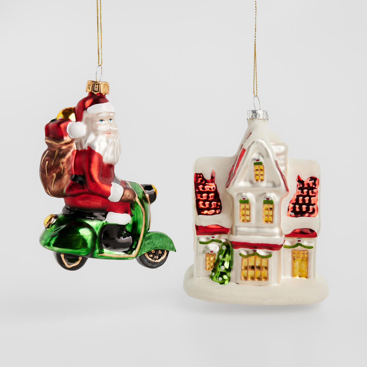 WEIHNACHTSKUGEL Glas MATTONE, 7x12 cm, Haus, Christbaumkugeln, Weihnachtsdeko Xmas, Christmas Deko - Rot, Glas (9.5/7/12cm) - home&you