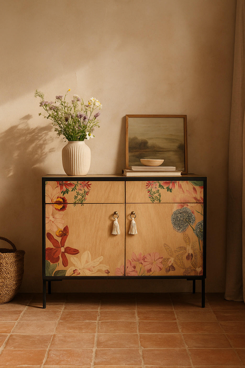 Thumbnail - RNT By Really Nice Things Sideboard, Beige, Holzwerkstoff, 90x84x45 cm, Wohnzimmer, Kommoden & Sideboards, Sideboards