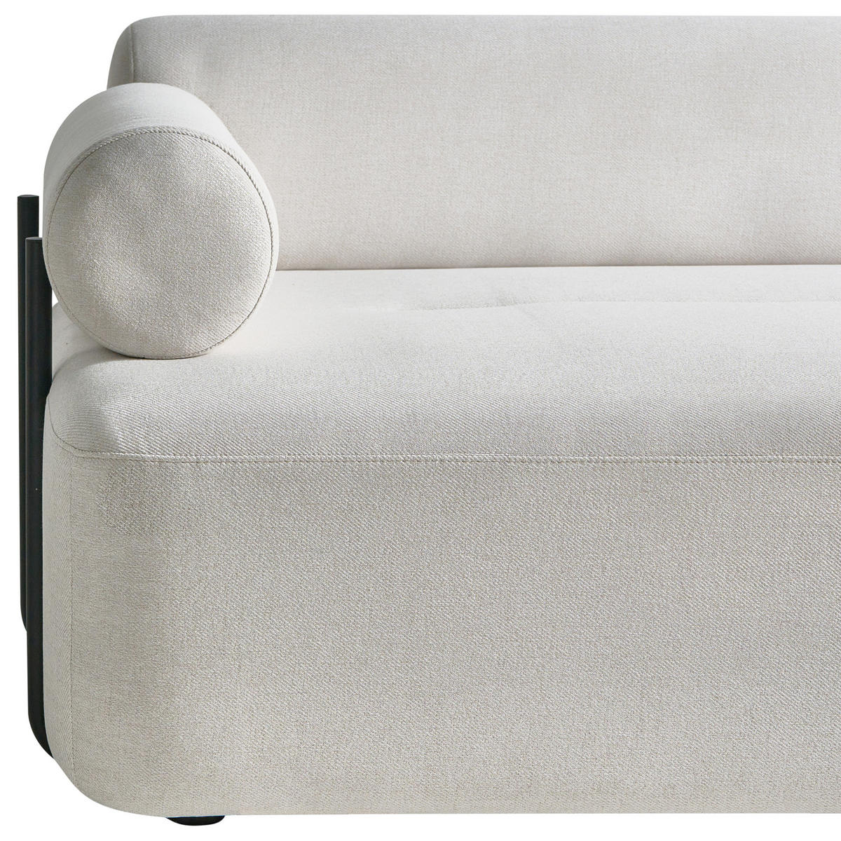 2-SITZER-SOFA Stoff Cremeweiß Elva - Creme, Textil (170/74/100cm) - Beliani
