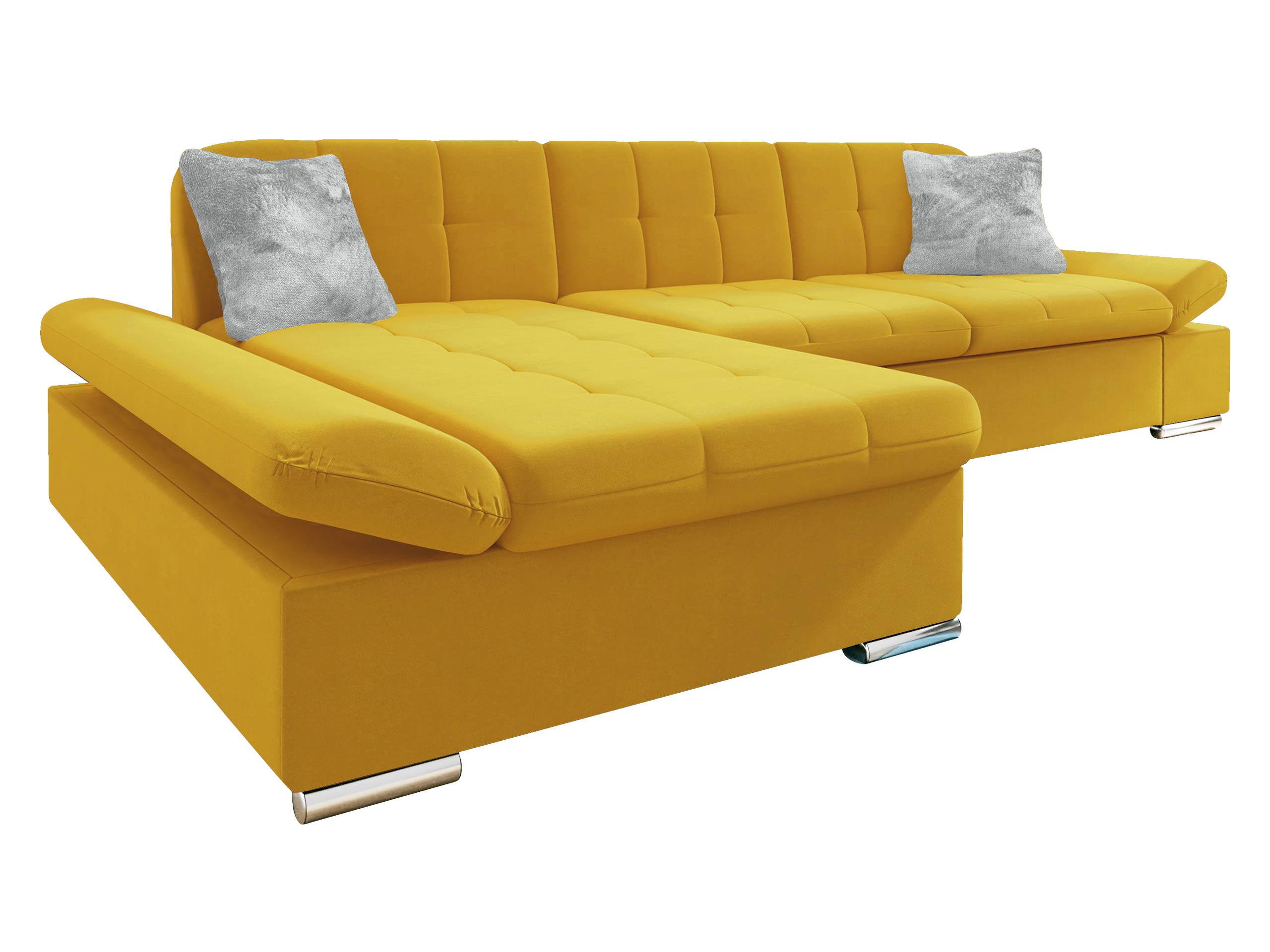 ECKSOFA Malwi Premium, Seite: Links - Dunkelgelb, Holz/Textil (278/161cm) - MIRJAN24