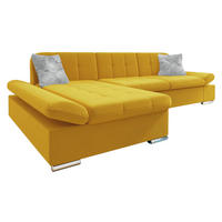 ECKSOFA Malwi Premium, Seite: Links - Dunkelgelb, Holz/Textil (278/161cm) - MIRJAN24