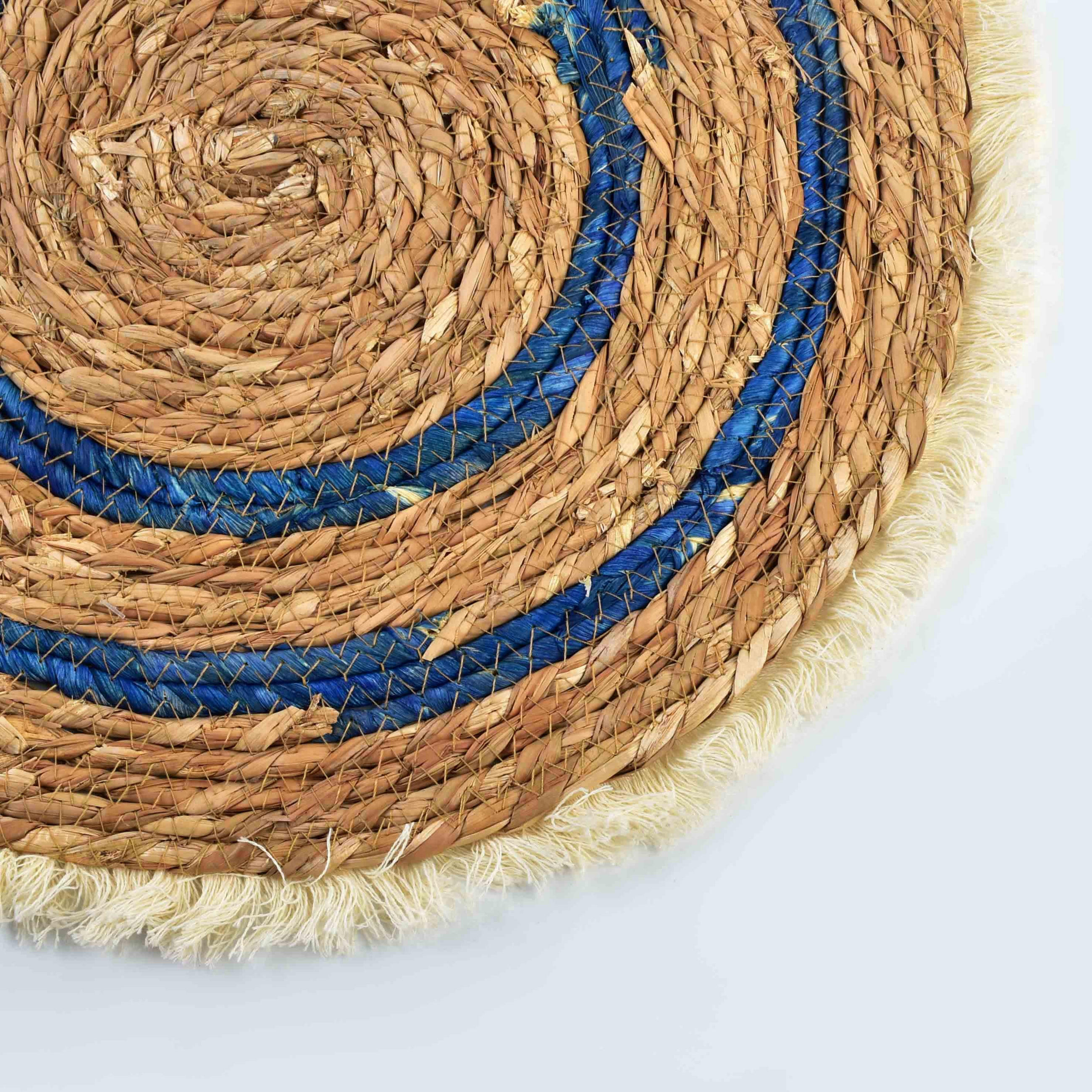 TISCHSET Bali Blau 38/38/0.5 cm Naturmaterial - Blau, Naturmaterialien (38/38/0.5cm) - Mondex