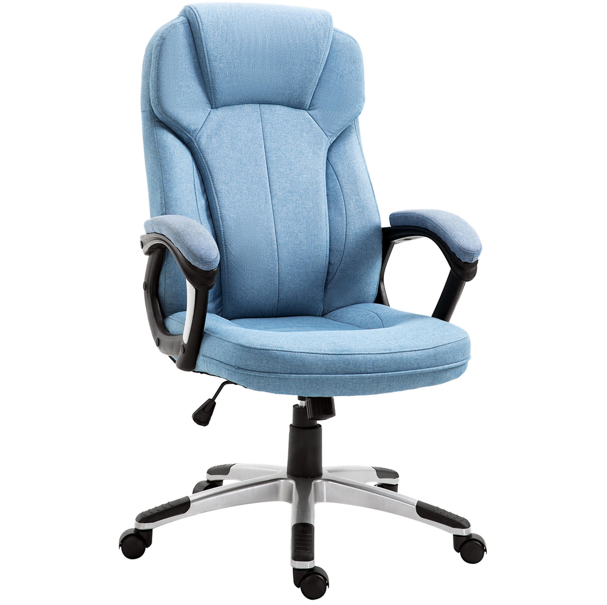 BÜROSTUHL ergonomisch höhenverstellbar 66x75x110-120 cm Light Blue - Hellblau, Kunststoff (75/58/66cm) - Meubliv