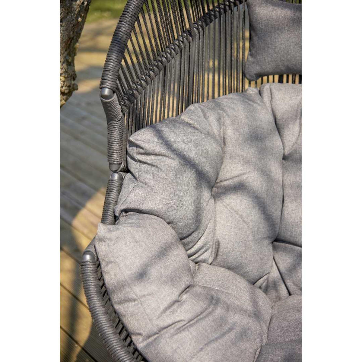 GARTENSESSEL, Benny, Schwarz, Rattan, 98 x 100 x 142 cm - Schwarz, Naturmaterialien (98/142/100cm) - ebuy24