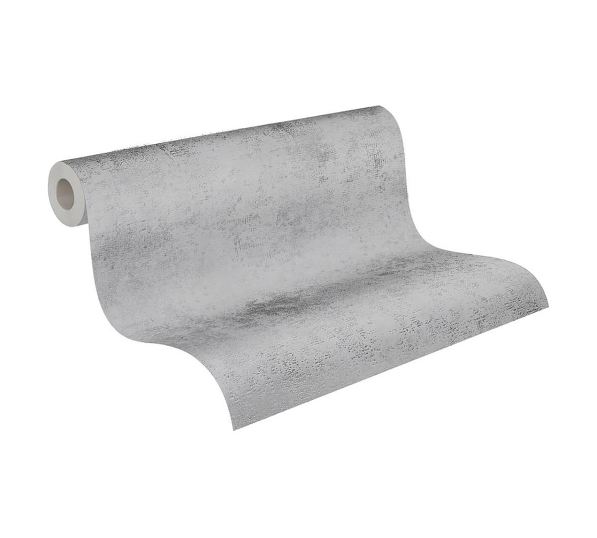 VLIESTAPETE Grau 53/1005 cm - Silberfarben, Textil (53/1cm) - KUNSTLOFT
