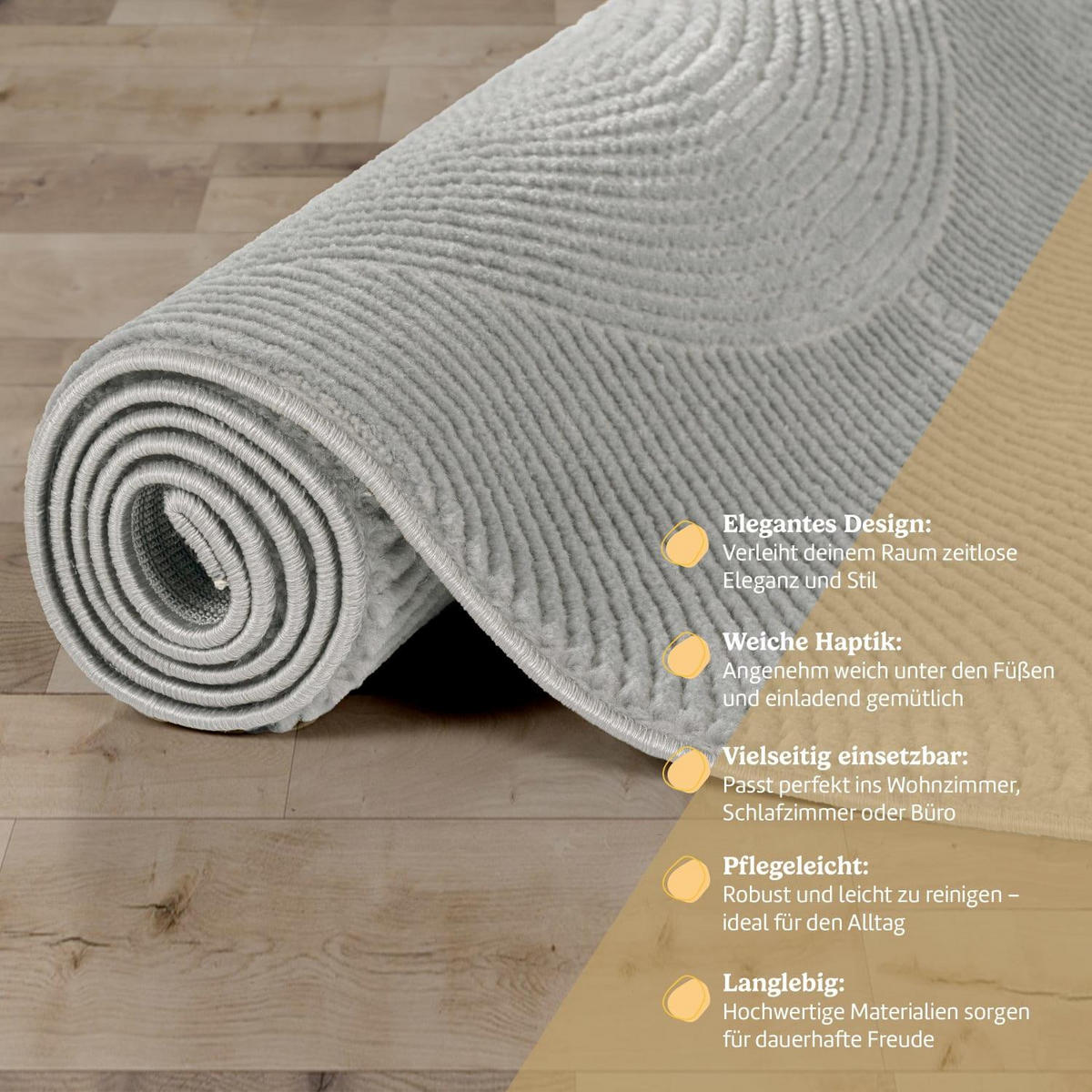 KURZFLOR-TEPPICH TINOS 571 ANTHRAZIT 120X160 - Anthrazit, Kunststoff (120/160cm) - Paco Home