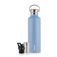 TRINKFLASCHE Leni 500 ml, inkl. Teesieb und Sportdeckel - Blaugrau, Metall (0.5L) - Blumtal