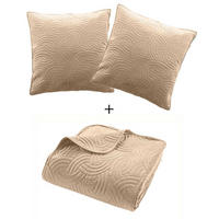 BETTWÄSCHE-SET aus Samt Solange 240/260/0,5 cm - Beige, Textil (260/240cm) - Douceur d´intérieur