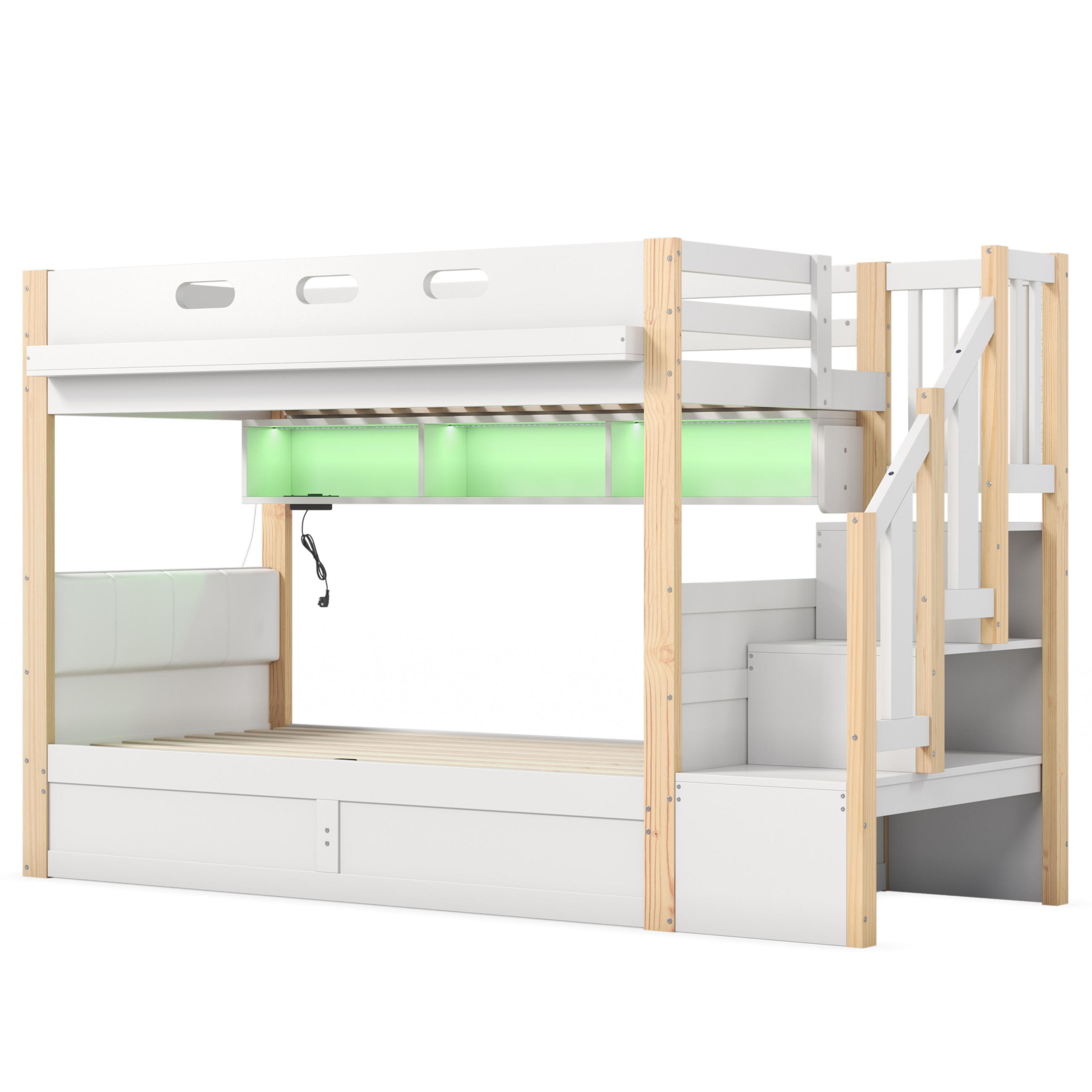 ComfortXL Etagenbett Weiß 90x200 cm