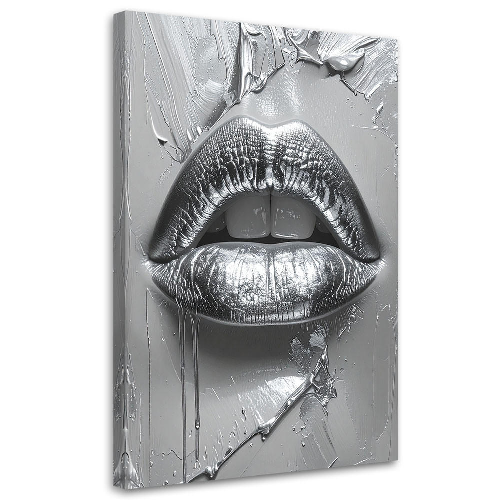 Feeby Leinwandbild, Silber 60x90 cm