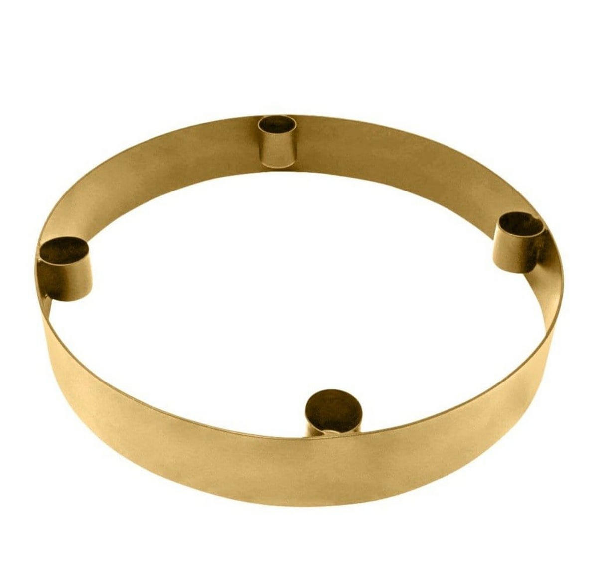 ADVENTSKRANZ Ring-Kerzenständer Onyx aus Eisen in Gold Ø25/4 cm - Goldfarben, Metall (25/4/25cm) - LaLe Living