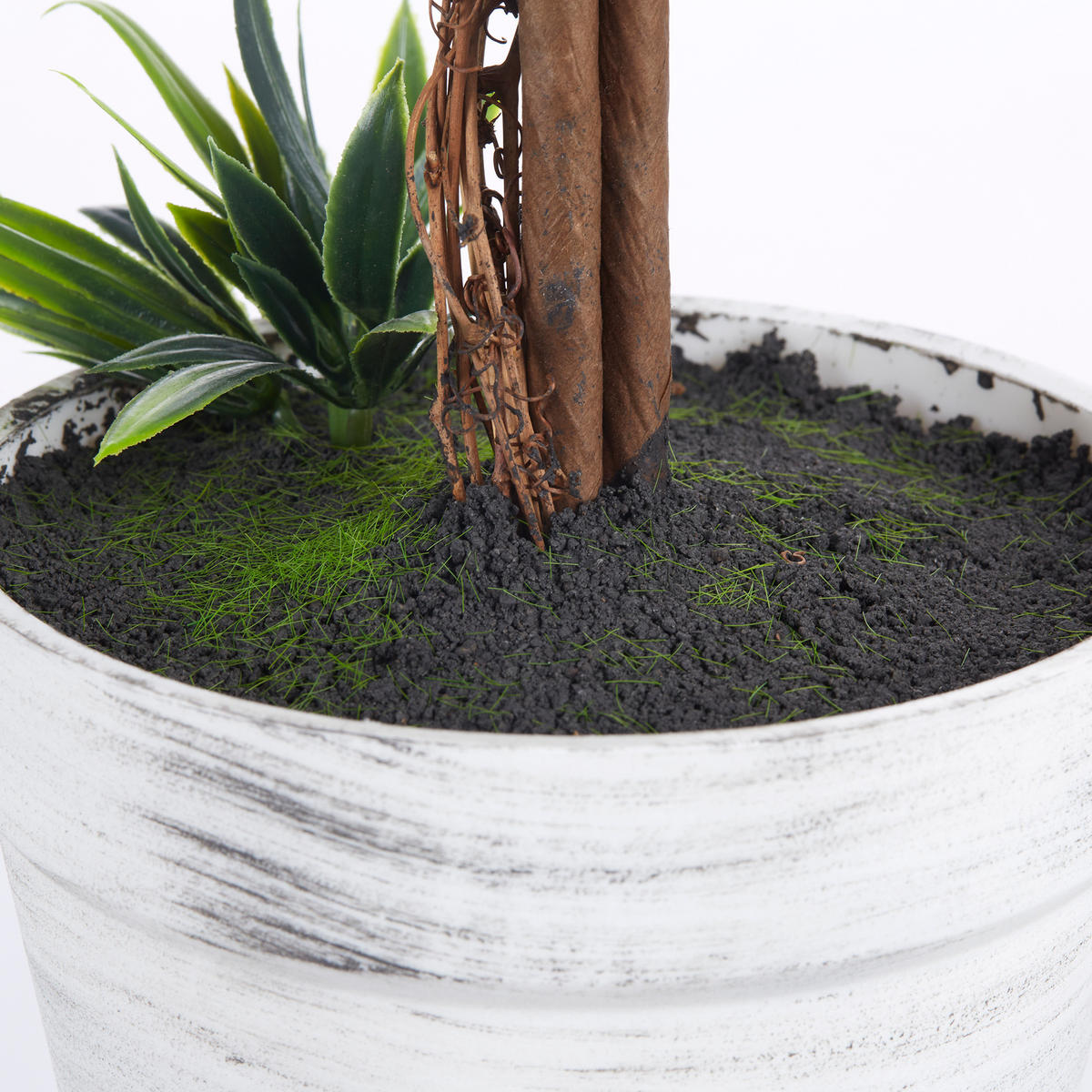 KUNSTPFLANZEN 2er-Set DE-08629 Lavendelstämmchen mit Übertopf Grün - Grün, Kunststoff (60cm) - ComfortXL