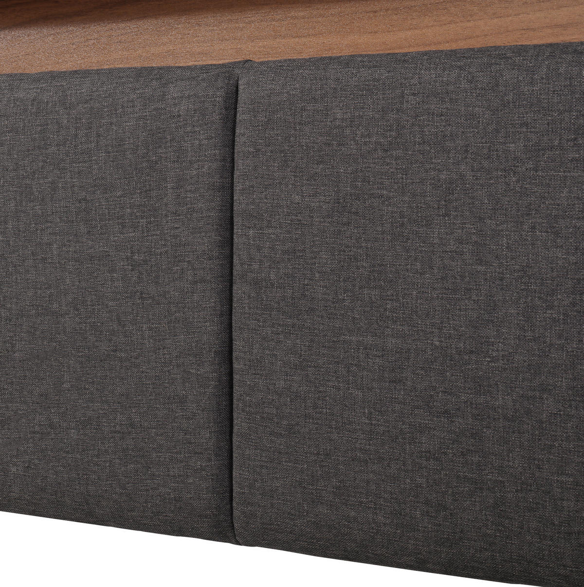 POLSTERBETT 180/200 cm mit LED-Beleuchtung, Lattenrost und Bettkasten, Dunkelgrau - Dunkelgrau, Textil (180/200cm) - Redom