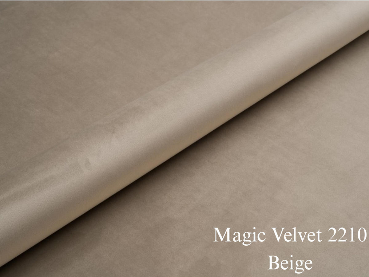 BOXBETT 160x200 VELIA Beige Velvet - Beige, Holzwerkstoff/Textil (160/200cm) - Compleo24