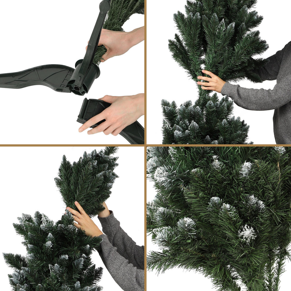 KADAX Künstlicher Weihnachtsbaum Diamanttanne 180 cm dick - Grün, Kunststoff (180cm) - KADAX
