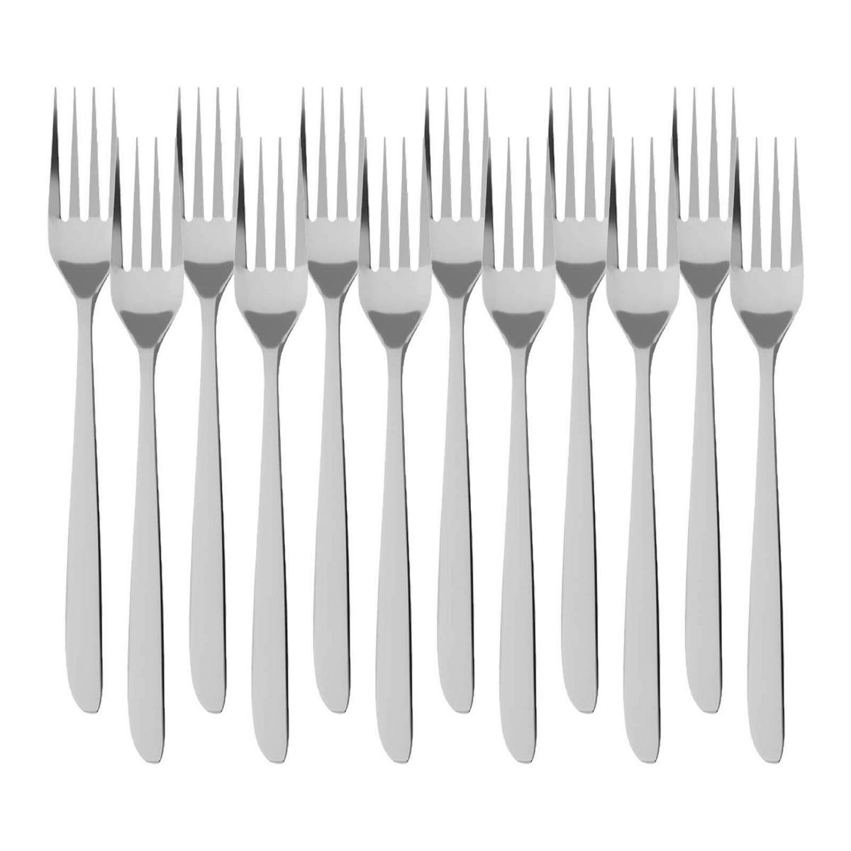 TAFELGABEL SoftWave silber 21 cm 12er Set - Silberfarben, Metall - Villeroy & Boch