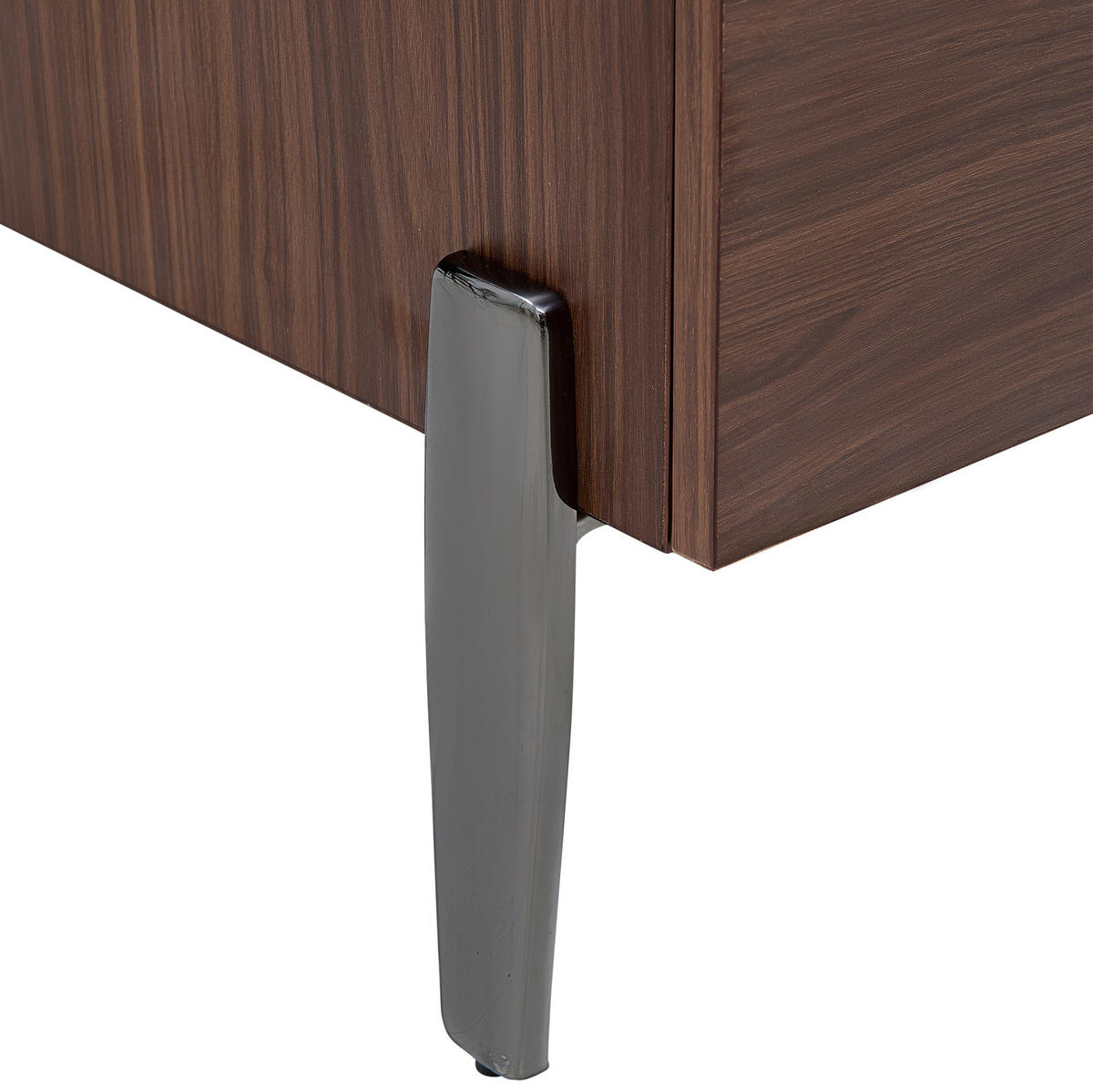 COUCHTISCH aus MDF und Glas 105x50x41,5 cm in Dunkelbraun mit Schubladen - Braun, Holzwerkstoff (105/50/41.5cm) - Modfu