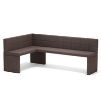 ECKBANK links MELVIN Webstoff, 128/168 cm Braun - Braun, Holz/Textil (128/168cm) - Idohome
