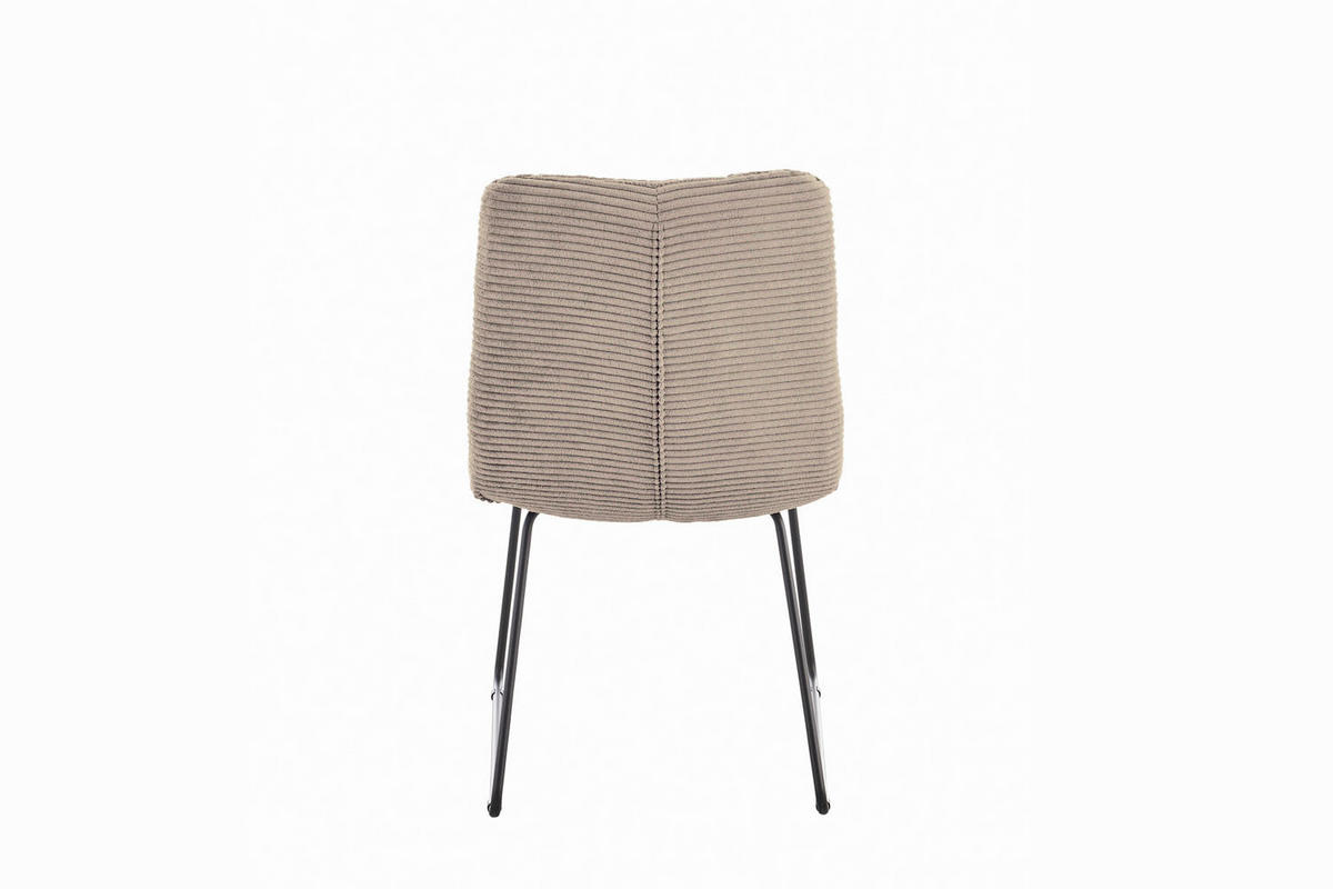 ESSZIMMERSTUHL NEW CHARME Taupe Cord - Taupe, Textil (52/87/66cm) - KAWOLA