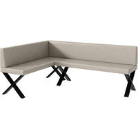ECKBANK ERIC_X - Beige, Leder (142/196cm) - Meblini