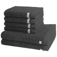FROTTIERSET Sinfonie 6-teilig - Dunkelgrau, Textil (50/100cm) - Ross