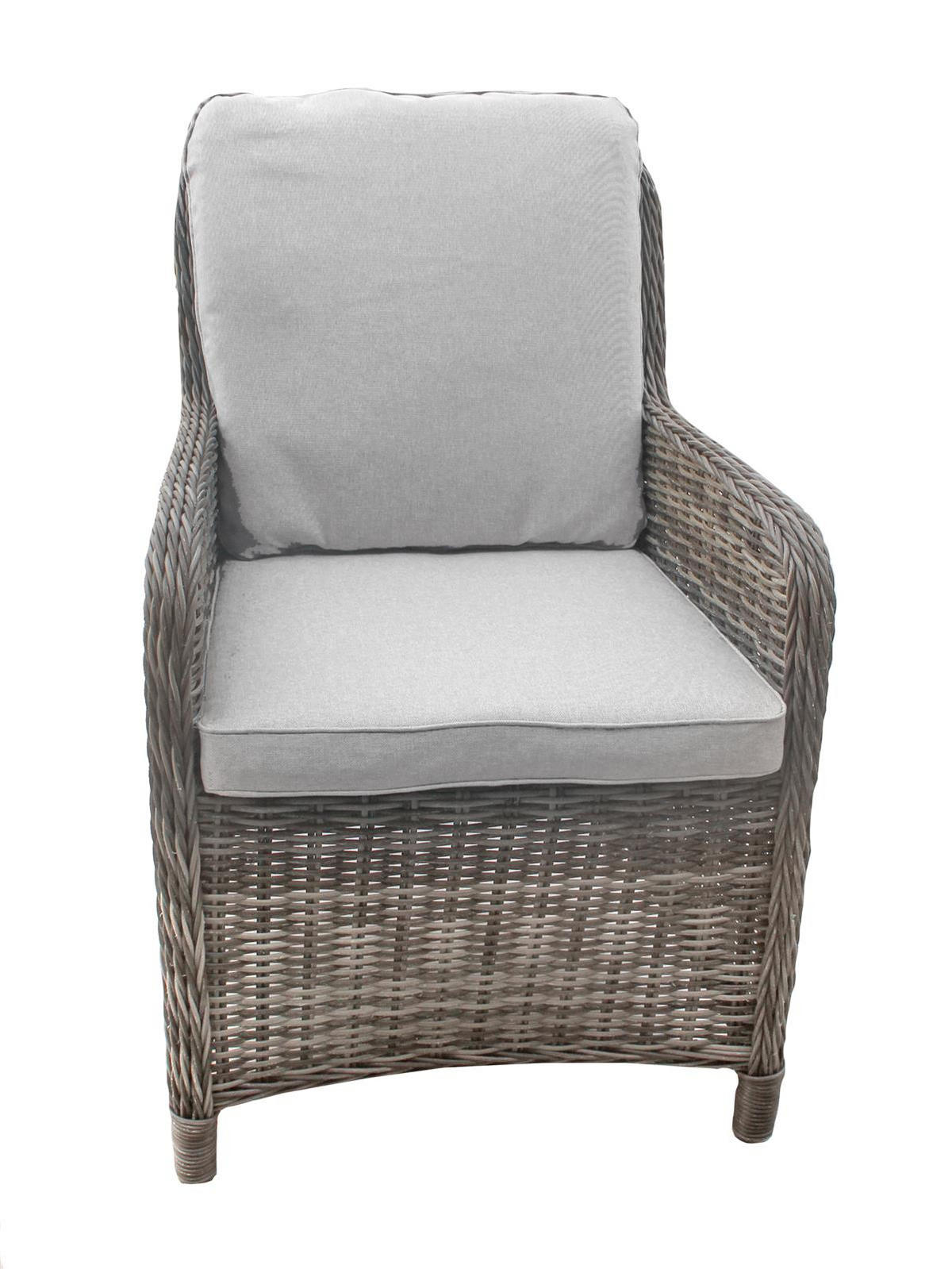 DININGLOUNGE-SET Ria Grau 5-teilig Polyrattan mit Sicherheitsglastisch 160/90/75 cm - Grau, Kunststoff - bellavista - Home & Garden