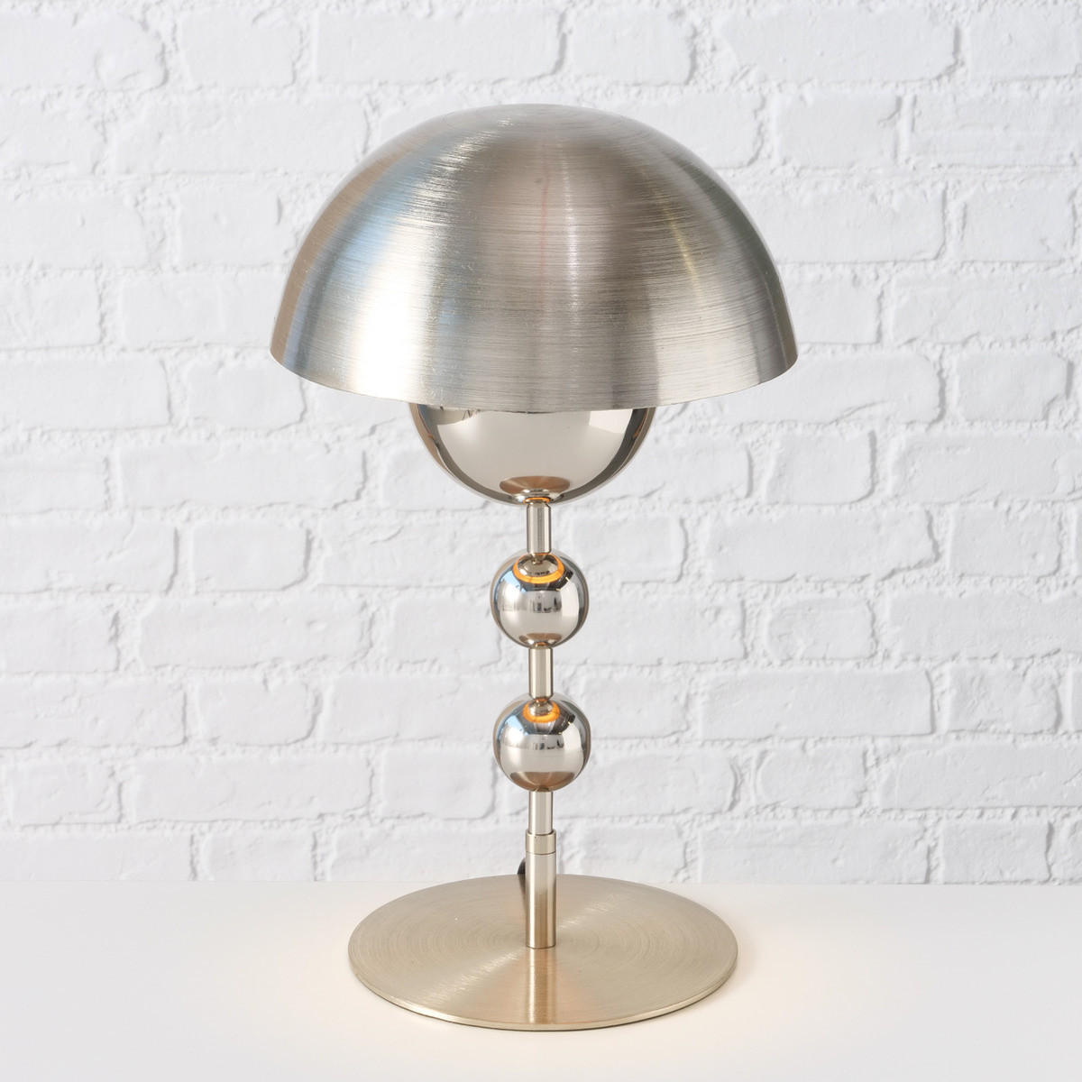 LAMPE Metall Piltzform Luise 43,5 cm - Goldfarben, Metall (26.5/26.5/43.5cm) - Boltze Home