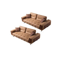 SITZGARNITUR Energy Grau-Seidengrau Stellvariante:3+2 - Braun, Holz (240/100/90cm) - Villa Möbel