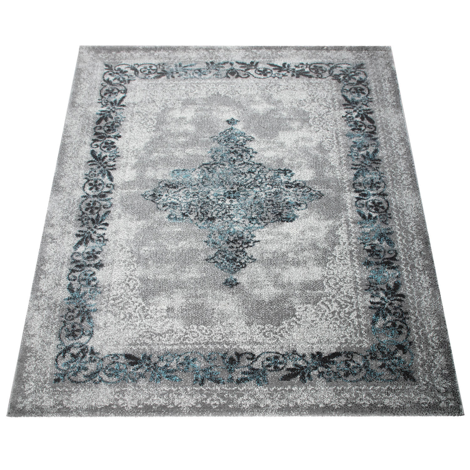 KURZFLORTEPPICH 60/100 cm Alabama 371 - Türkis, Textil (60/100cm) - Paco Home