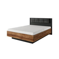 BETTGESTELL MILTON Braun, Schwarz 167x210x102 cm - Schwarz/Braun, Holzwerkstoff - FURNLUX