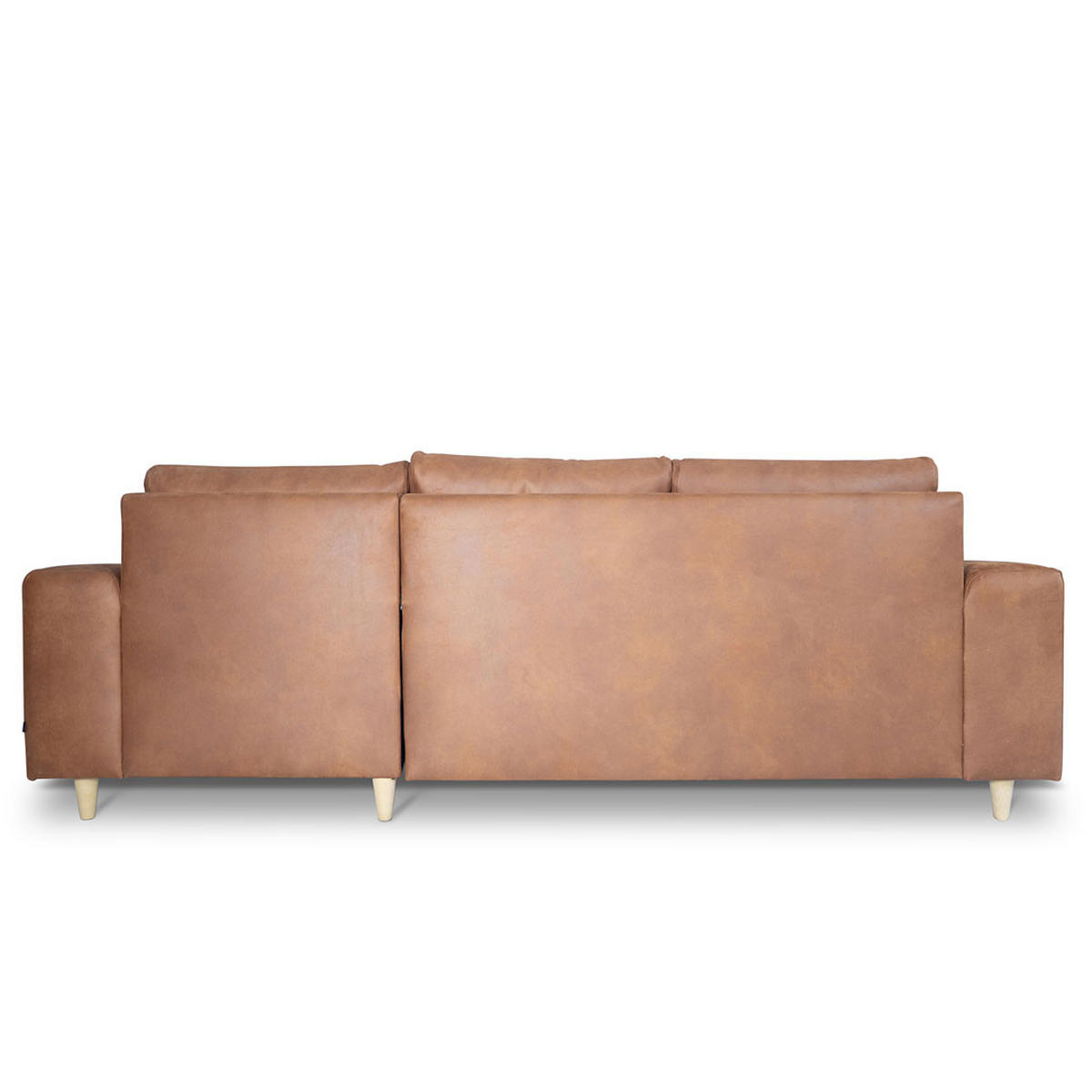 ECKSOFA cognacfarben Leder - Cognac, Leder (222/148cm) - ebuy24