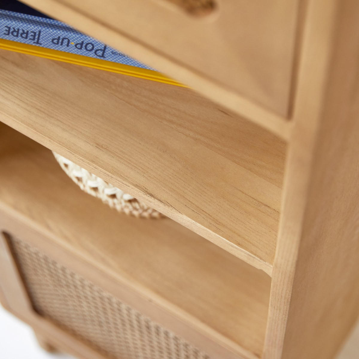 KINDER-SCHRANK Luis Natur aus Ulme - Naturfarben, Holz (45/135/35cm) - Tikamoon