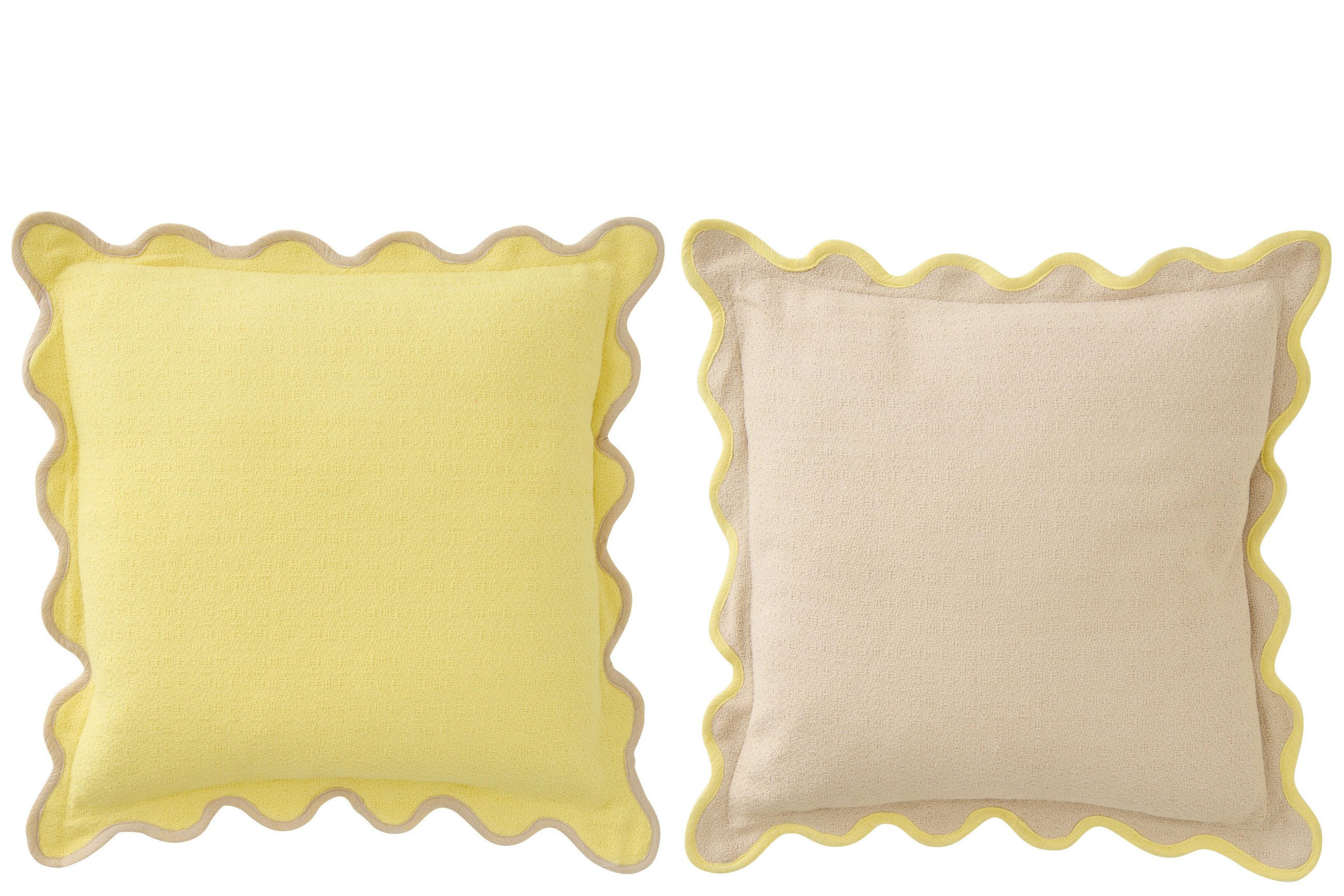 KISSEN AUSGESCHNITTEN Multi - Sandfarben/Hellgelb, Textil (45/45cm) - J-Line