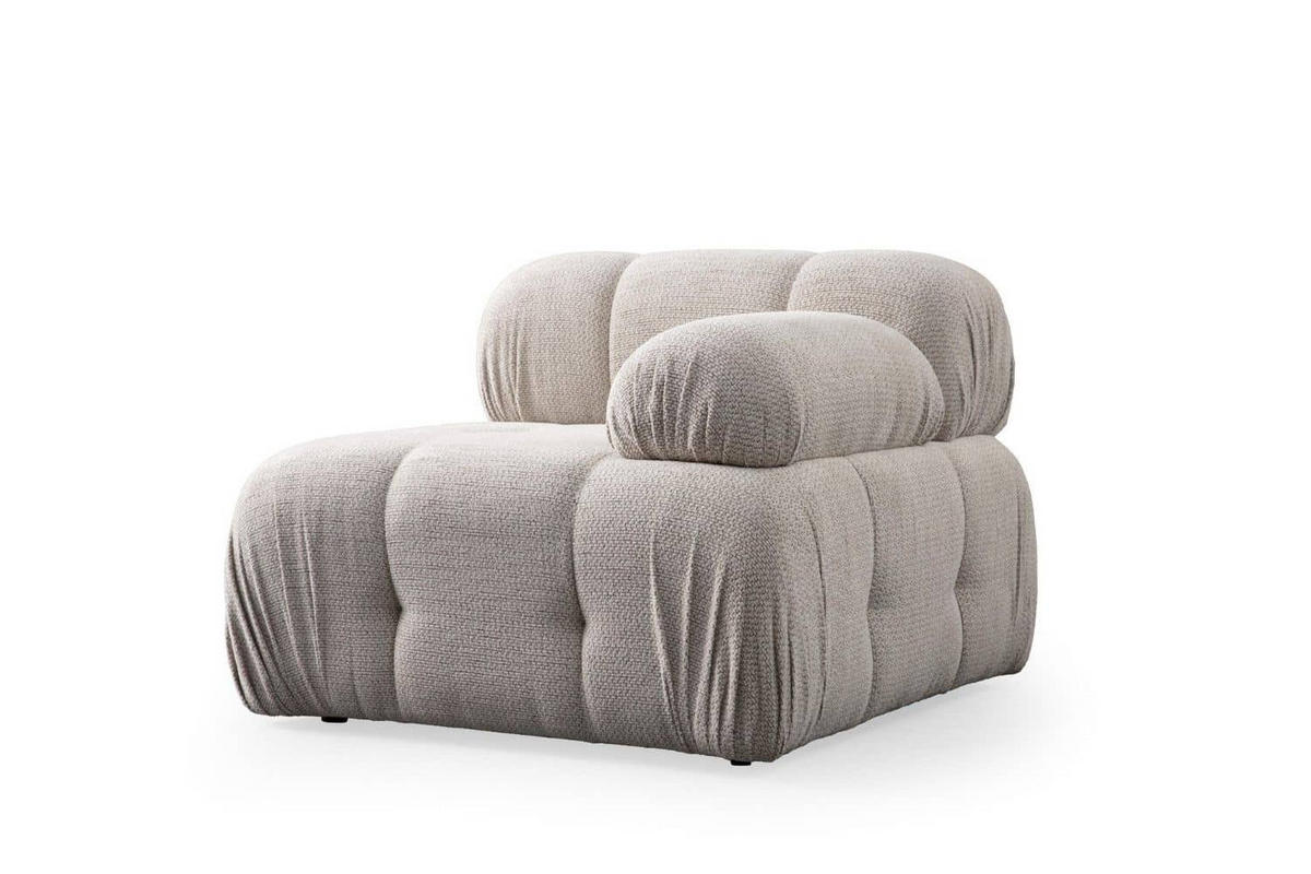 ECKSOFA inklusive Hocker - Beige/Creme, Holz/Kunststoff (290/160cm) - myHomelando