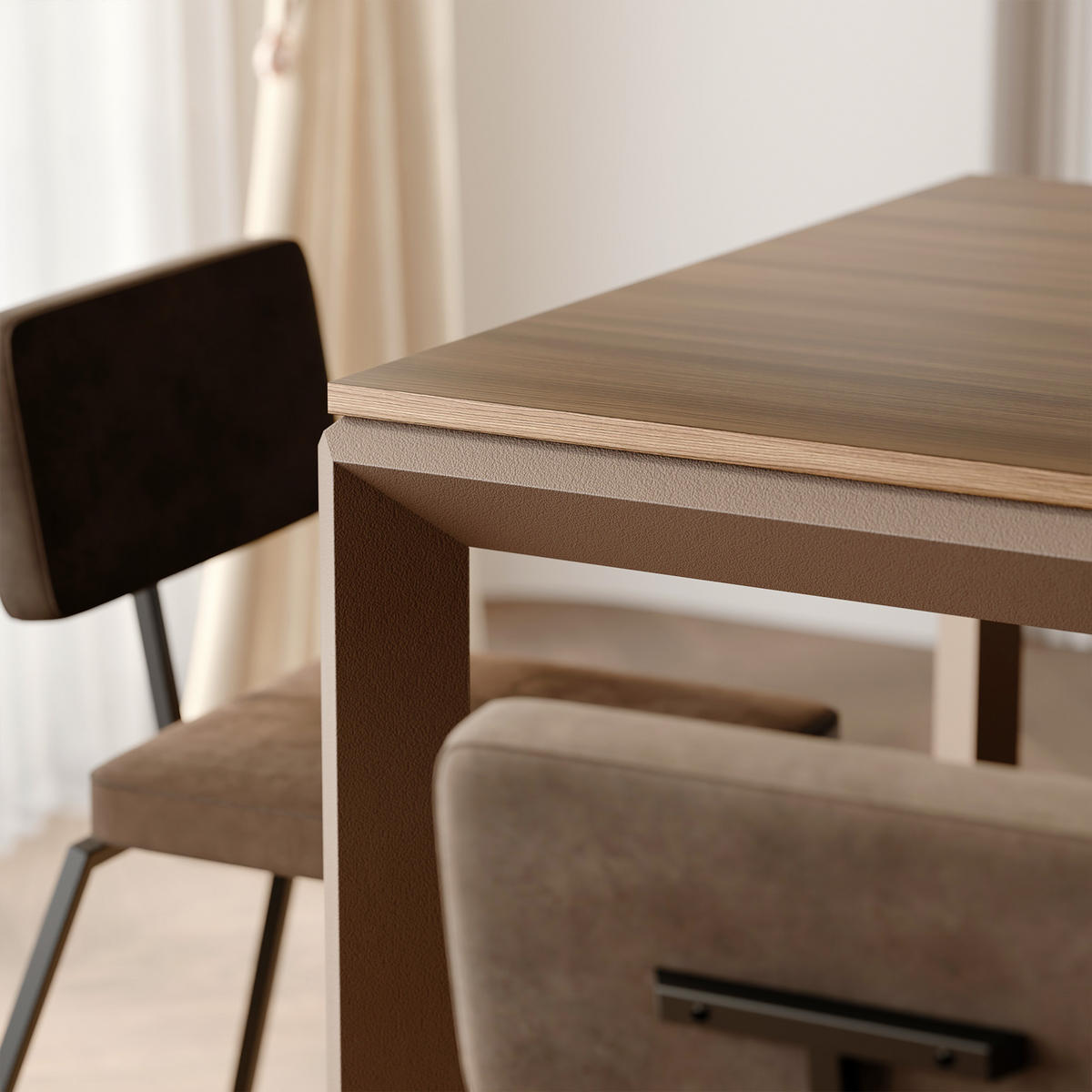 AUSZIEHTISCH FARO 180-270/90/76 cm, Franklin-Nussbaum / Braun - Nussbaumfarben/Braun, Holzwerkstoff/Metall (90/180/76cm) - Idohome