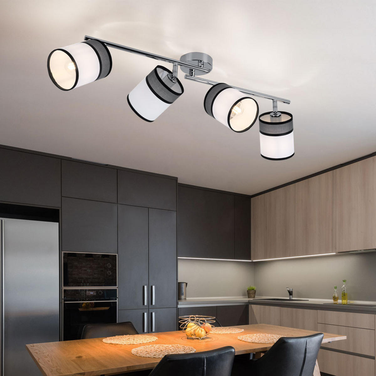 LED DECKENLEUCHTE DAVIE Weiß Metall - Weiß, Metall (88/10/22cm) - Wofi