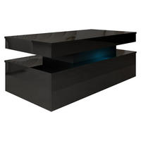 COUCHTISCH 120 Glossa 01 - Schwarz, Holzwerkstoff/Kunststoff (55/120/50cm) - MIRJAN24