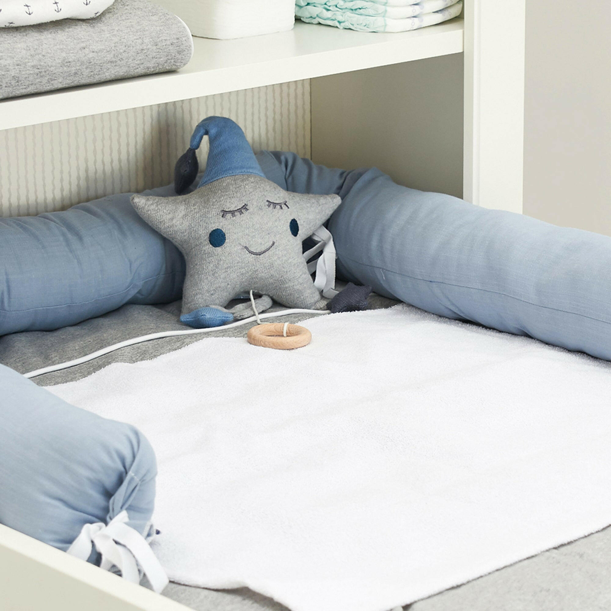 Thumbnail - nordic coast company Wickelauflage, Grau, Textil, 50x70 cm, Pflegen, Wickeln, Wickelauflage