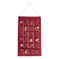 ADVENTSKALENDER Santa Is Coming - Rot/Goldfarben, Textil (71/0.5/123cm) - Butlers