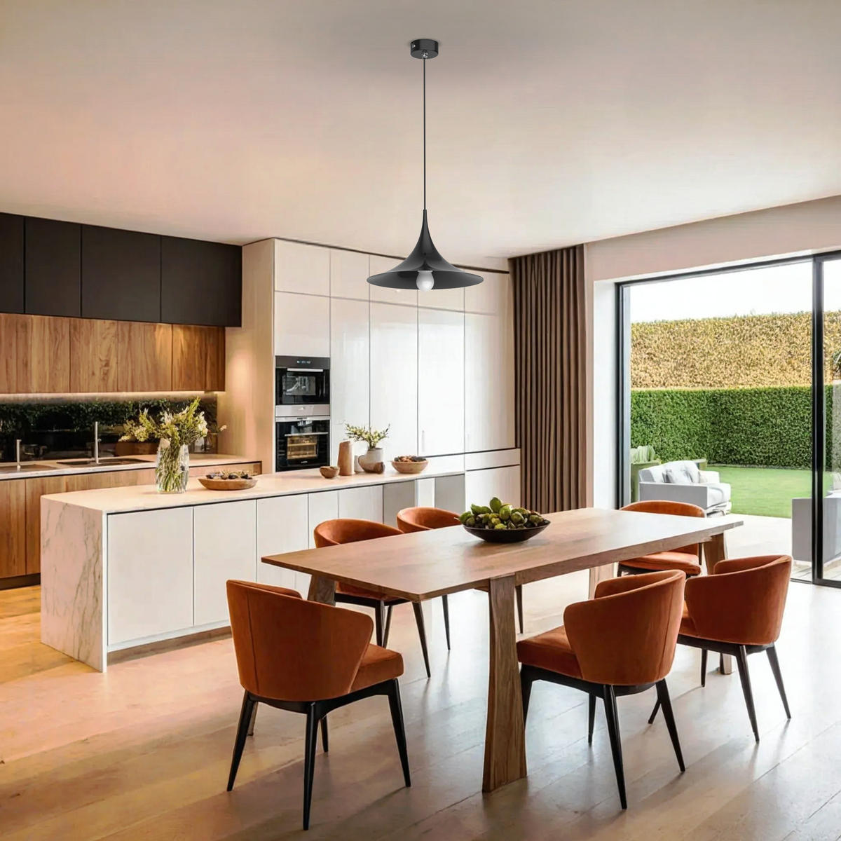 HÄNGELEUCHTE - Schwarz, Metall (33/33/16cm) - Lumicom