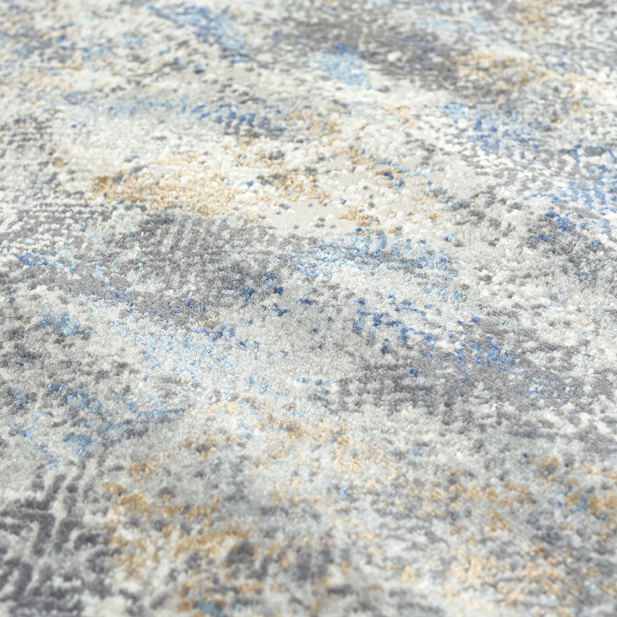 KOBEREC béžový krémový abstraktní - 120 x 170 cm - šedá, textil (120/170cm) - Mazovia